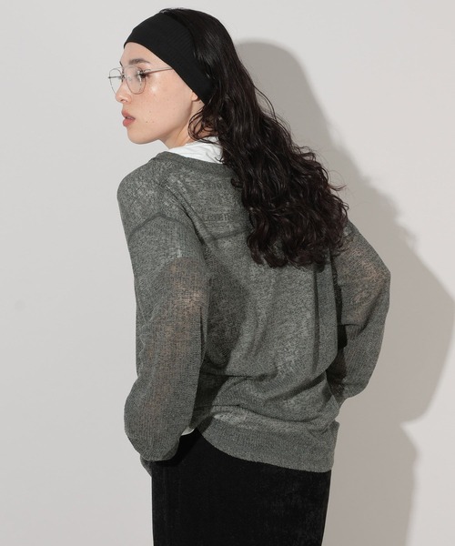 GEORGE'S(ジョージズ)の「シアーヘンリープルオーバー(Tシャツ/カットソー・レディース・ブラック/ブラウン/グレー・SMALL/MEDIUM)」の9枚目の写真