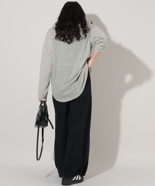 GEORGE'S(ジョージズ)の「シアーヘンリープルオーバー(Tシャツ/カットソー・レディース・ブラック/ブラウン/グレー・SMALL/MEDIUM)」の14枚目の写真