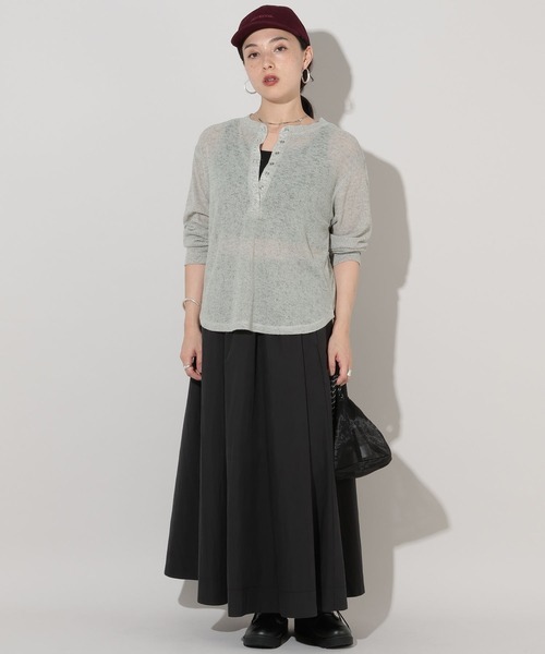 GEORGE'S(ジョージズ)の「シアーヘンリープルオーバー(Tシャツ/カットソー・レディース・ブラック/ブラウン/グレー・SMALL/MEDIUM)」の16枚目の写真