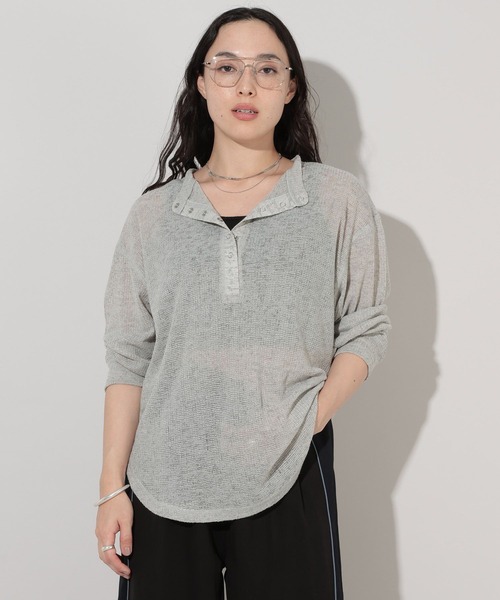 GEORGE'S(ジョージズ)の「シアーヘンリープルオーバー(Tシャツ/カットソー・レディース・ブラック/ブラウン/グレー・SMALL/MEDIUM)」の19枚目の写真