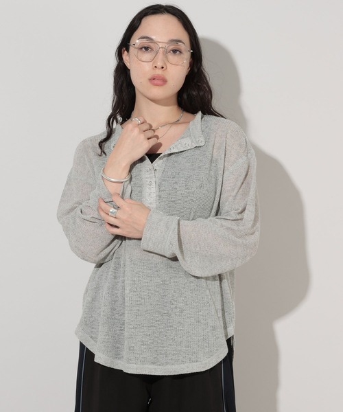 GEORGE'S(ジョージズ)の「シアーヘンリープルオーバー(Tシャツ/カットソー・レディース・ブラック/ブラウン/グレー・SMALL/MEDIUM)」の20枚目の写真