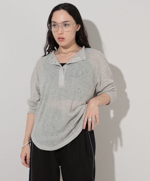 GEORGE'S(ジョージズ)の「シアーヘンリープルオーバー(Tシャツ/カットソー・レディース・ブラック/ブラウン/グレー・SMALL/MEDIUM)」の22枚目の写真