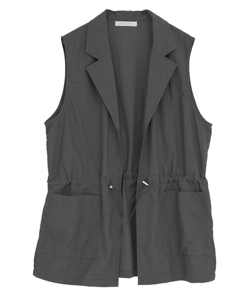 Green　Parks（グリーンパークス）の「ウエストドロストナイロンベスト（ベスト・レディース・カーキ/チャコールグレー・FREE）」の13枚目の写真