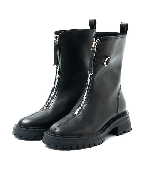 Au BANNISTER（オゥバニスター）の「軽量タンクソール フロントジップブーツ（ブーツ・レディース・ブラック/シルバー/キャメル・35/36/37/38/39）」の2枚目の写真