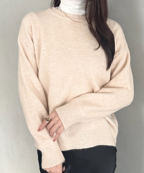 MARK&LONA ニットセーター ベージュ 40 日本製 MARK&LONA ニット