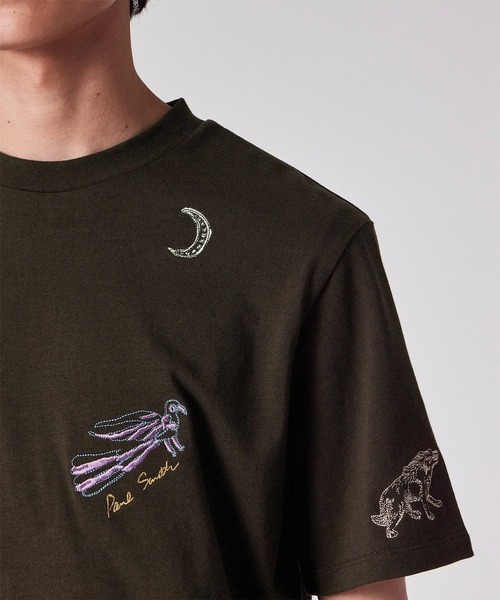 ヒデ　ポールスミス・マーモット Little Beasts” エンブロイダード Tシャツ【253505 919T】（T