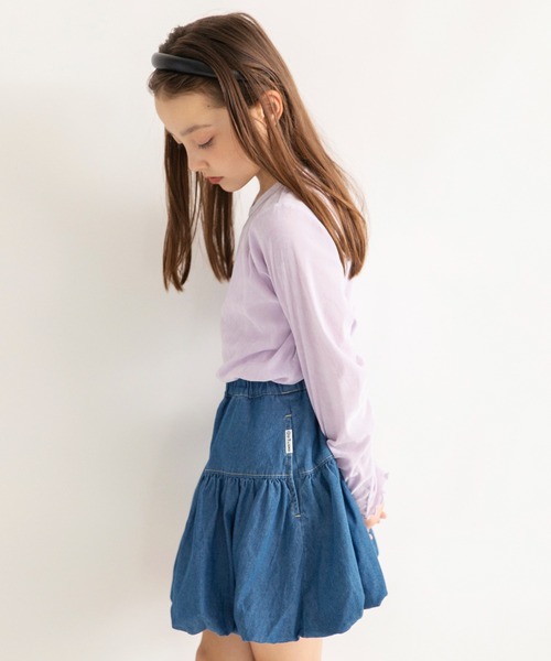 EDWIN（エドウィン）の「【Ou? by EDWIN】デニムバルーンスカート（デニムスカート・キッズ・ブルー・100/90/130/110/150/120/140）」の9枚目の写真