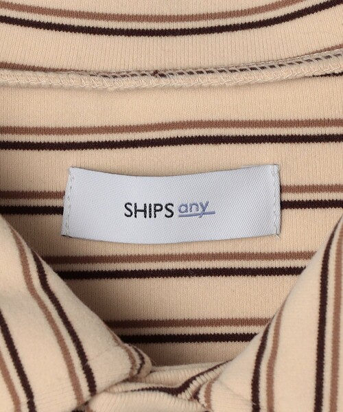 SHIPS any(シップス エニィ)の「SHIPS any: ブラッシュド マルチボーダー ヘムタック スピンドル ポロシャツ◇(ポロシャツ・メンズ・ベージュ/ブラック/グレー・MEDIUM/LARGE)」の22枚目の写真