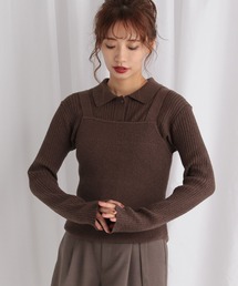 mysty woman | ブークレスソラウンドタンク　581465(ニット/セーター)