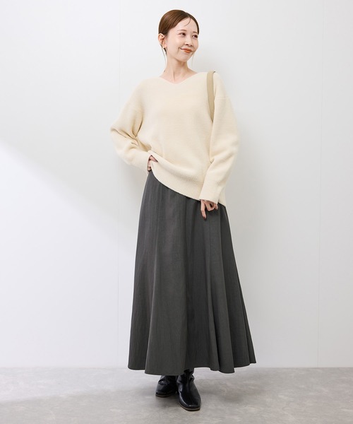 ROPE' PICNIC（ロペピクニック）の「フィブリルマーメイドフレアスカート（スカート・レディース・ワイン/ベージュ/チャコールグレー・S/M）」の5枚目の写真