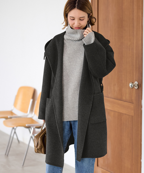 SUPER160’sフーディショートコート FRAMeWORK｜≪追加≫SUPER160'sフーディショートコート 2 | Rakuten