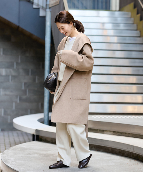 SUPER160'sフーディショートコート（その他アウター）｜FRAMeWORK