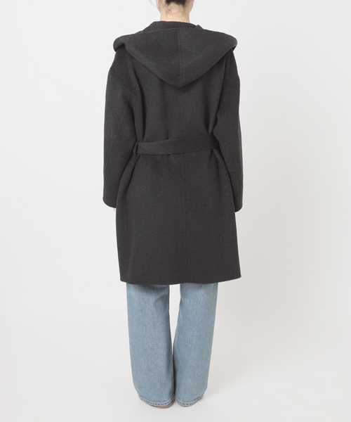 セール】SUPER160'sフーディショートコート（その他アウター