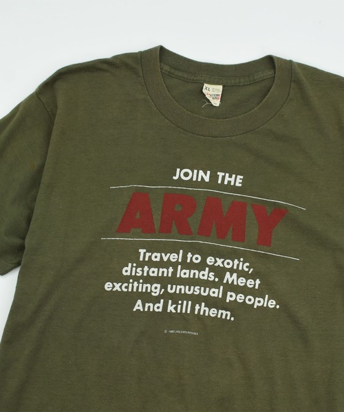 LABORATORY R(ラボラトリーアール)の「【USED】80’s SCREEN STARS “ARMY” ミリタリー Tシャツ USA製(Tシャツ/カットソー・メンズ・グリーン・X-LARGE)」の2枚目の写真