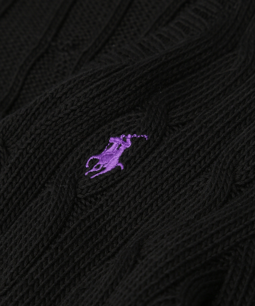 POLO RALPH LAUREN(ポロ ラルフ ローレン)の「ケーブル コットン Vネック セーター(ニット/セーター・レディース・グリーン/ターコイズブルー/ブラック・LARGE/SMALL/MEDIUM/X-LARGE/X-SMALL)」の10枚目の写真