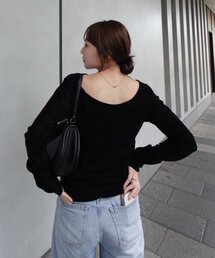 【@toitopoooo_____コラボ】シアーベロアトップス