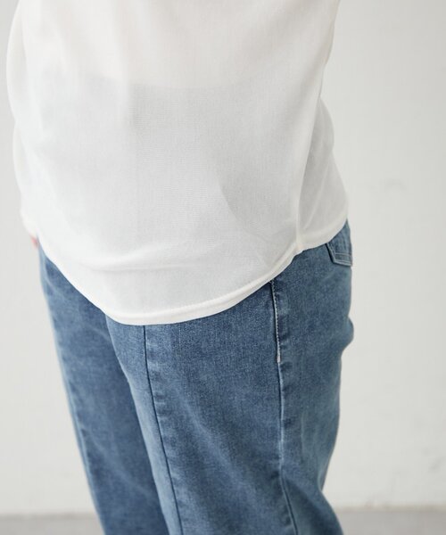 Remind me and forever（リマインドミーアンドフォーエバー）の「【@toitopoooo_____コラボ】シアーベロアトップス（Tシャツ/カットソー・レディース・ブラック/ダークブラウン/アイボリー・FREE）」の22枚目の写真