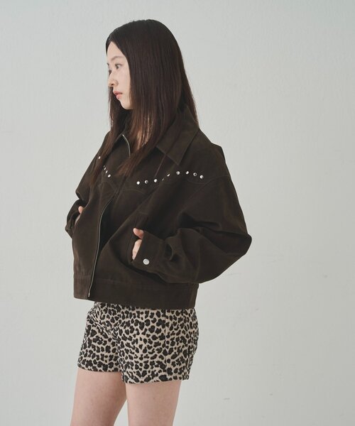 WHO'S WHO gallery(フーズフーギャラリー)の「SUEDE STUDDED BLOUSON/スウェードスタッズブルゾン(ブルゾン・レディース・ブラウン/キャメル・FREE)」の16枚目の写真