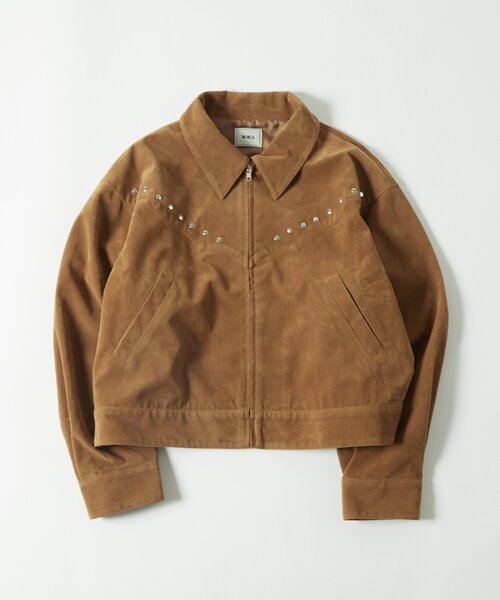 WHO'S WHO gallery(フーズフーギャラリー)の「SUEDE STUDDED BLOUSON/スウェードスタッズブルゾン(ブルゾン・レディース・ブラウン/キャメル・FREE)」の6枚目の写真