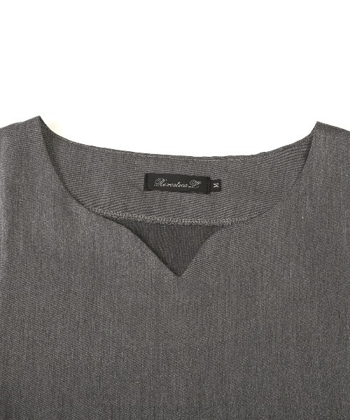 LUXSTYLE(ラグスタイル)の「キーネックリラックス半袖Tシャツ(Tシャツ/カットソー・メンズ・ホワイト/チャコールグレー/カーキ・L/M)」の19枚目の写真
