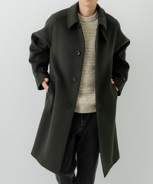 URBAN RESEARCH（アーバンリサーチ）の「WOOL BAL COLLAR COAT（ステンカラーコート・メンズ・カーキ/ブラウン/ネイビー/チェック・SMALL/MEDIUM/LARGE）」の16枚目の写真