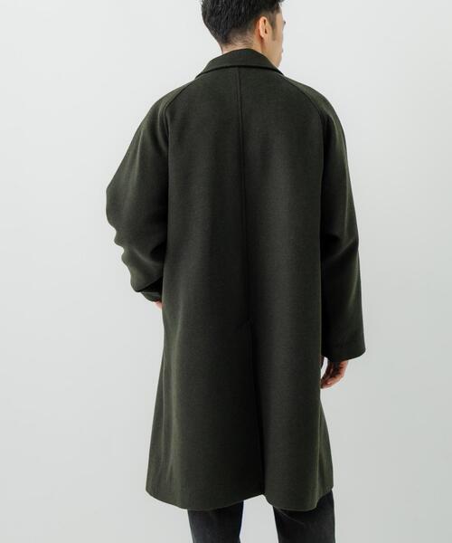 URBAN RESEARCH（アーバンリサーチ）の「WOOL BAL COLLAR COAT（ステンカラーコート・メンズ・カーキ/ブラウン/ネイビー/チェック・SMALL/MEDIUM/LARGE）」の18枚目の写真