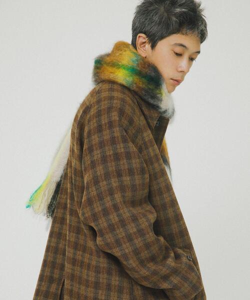 URBAN RESEARCH（アーバンリサーチ）の「WOOL BAL COLLAR COAT（ステンカラーコート・メンズ・カーキ/ブラウン/ネイビー/チェック・SMALL/MEDIUM/LARGE）」の15枚目の写真