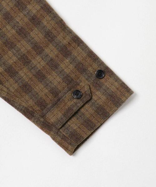 URBAN RESEARCH（アーバンリサーチ）の「WOOL BAL COLLAR COAT（ステンカラーコート・メンズ・カーキ/ブラウン/ネイビー/チェック・SMALL/MEDIUM/LARGE）」の6枚目の写真