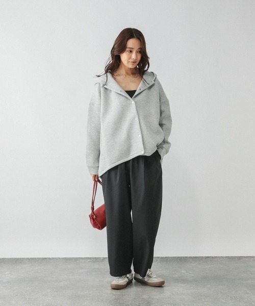GLOBAL WORK(グローバルワーク)の「イージーケアコクーンワイドパンツ/591294(その他パンツ・レディース・ブラック/チャコールグレー/ブラウン系その他6・MEDIUM/LARGE)」の4枚目の写真