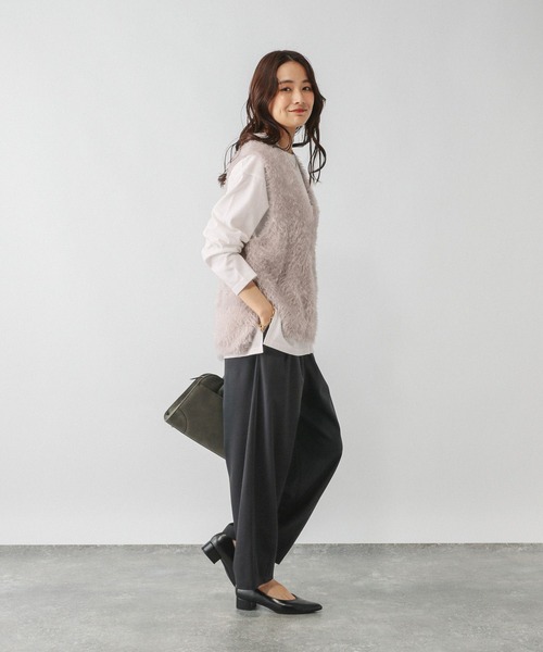 GLOBAL WORK(グローバルワーク)の「イージーケアコクーンワイドパンツ/591294(その他パンツ・レディース・ブラック/チャコールグレー/ブラウン系その他6・MEDIUM/LARGE)」の10枚目の写真