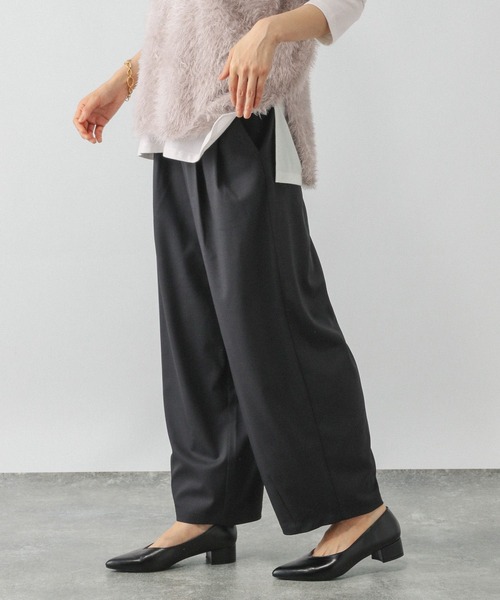 GLOBAL WORK(グローバルワーク)の「イージーケアコクーンワイドパンツ/591294(その他パンツ・レディース・ブラック/チャコールグレー/ブラウン系その他6・MEDIUM/LARGE)」の12枚目の写真