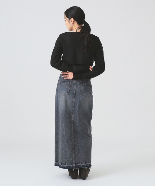Ray BEAMS(レイビームス)の「レース編み レイヤード プルオーバー(ニット/セーター・レディース・シルバー/ブラック・ONE SIZE)」の9枚目の写真