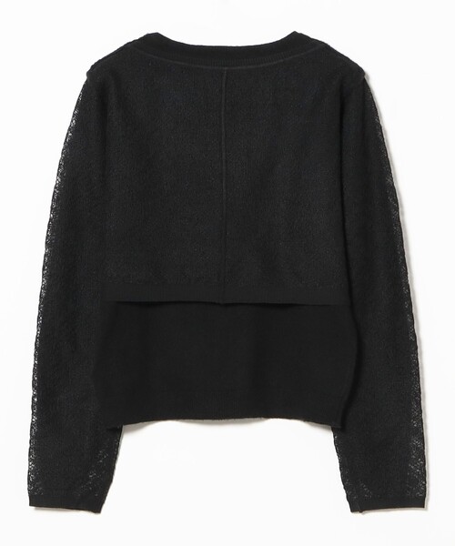 Ray BEAMS(レイビームス)の「レース編み レイヤード プルオーバー(ニット/セーター・レディース・シルバー/ブラック・ONE SIZE)」の17枚目の写真