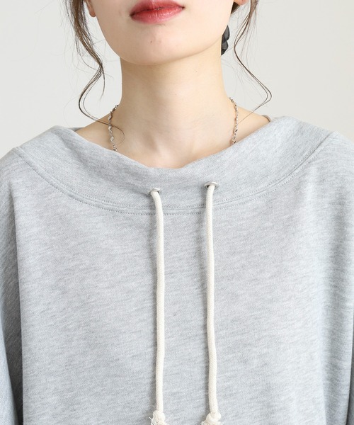 myke(ミーカ)の「myke TC裏毛配色ルーズハイネックプルオーバー(Tシャツ/カットソー・レディース・カーキ/杢グレー・M)」の16枚目の写真
