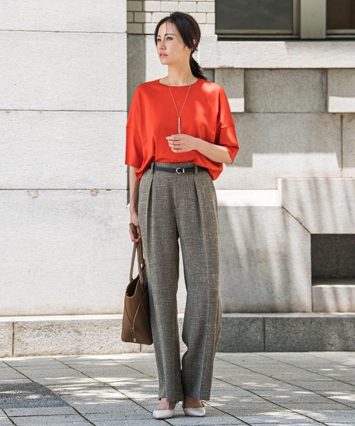 セール】トリッカースラブツイードパンツ≪手洗い可能・防シワ・UV