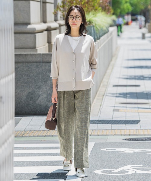 セール】トリッカースラブツイードパンツ≪手洗い可能・防シワ・UV