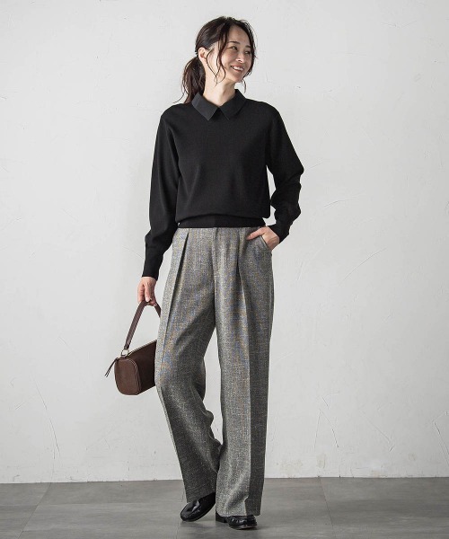 セール】トリッカースラブツイードパンツ≪手洗い可能・防シワ・UV