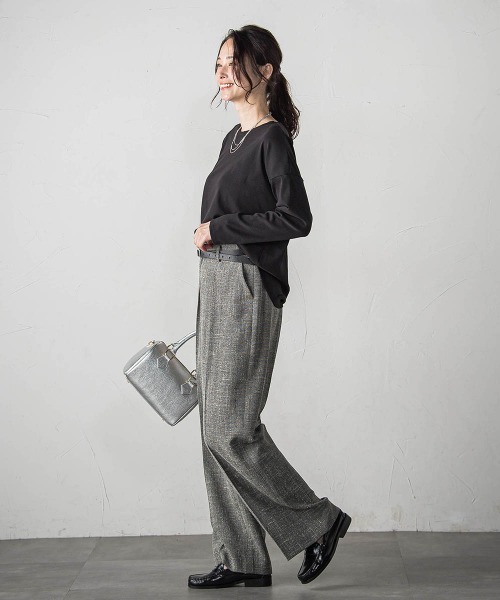 セール】トリッカースラブツイードパンツ≪手洗い可能・防シワ・UV