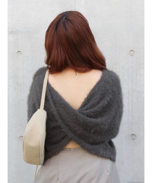 Ungrid(アングリッド)の「【WEB限定】2wayデザインシャギーニット(ニット/セーター・レディース・アイボリー/オレンジ/チャコールグレー/ヘザーグレー・FREE)」の14枚目の写真