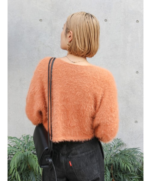 Ungrid(アングリッド)の「【WEB限定】2wayデザインシャギーニット(ニット/セーター・レディース・アイボリー/オレンジ/チャコールグレー/ヘザーグレー・FREE)」の15枚目の写真