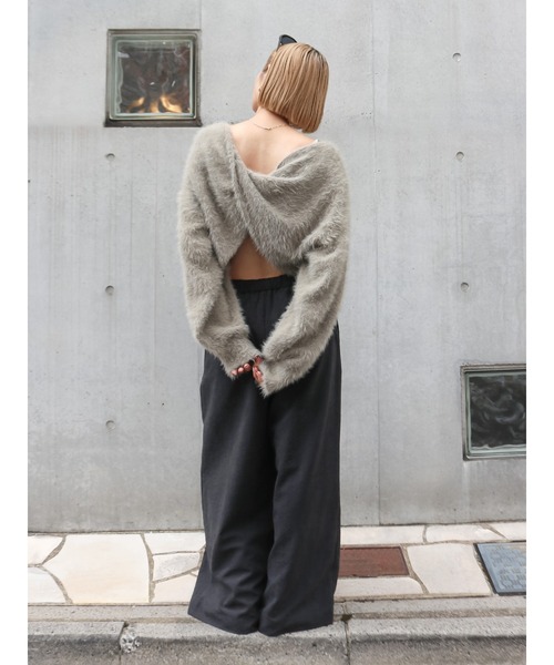 Ungrid(アングリッド)の「【WEB限定】2wayデザインシャギーニット(ニット/セーター・レディース・アイボリー/オレンジ/チャコールグレー/ヘザーグレー・FREE)」の6枚目の写真