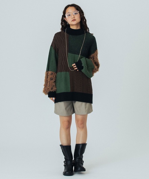 ROSE BUD(ローズバッド)の「DOUBLE TUCK SHORT(その他パンツ・レディース・グレー/ブラウン・M/S)」の6枚目の写真