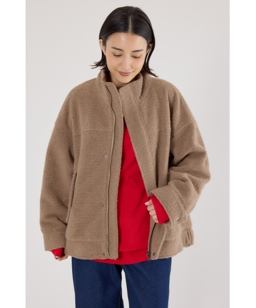 RODEO CROWNS WIDE BOWL（ロデオクラウンズワイドボウル）の「スライバービックブルゾン（ブルゾン・レディース・グレー/ブラック/ベージュ・FREE）」の3枚目の写真