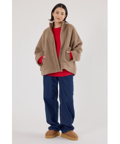 RODEO CROWNS WIDE BOWL（ロデオクラウンズワイドボウル）の「スライバービックブルゾン（ブルゾン・レディース・グレー/ブラック/ベージュ・FREE）」の20枚目の写真