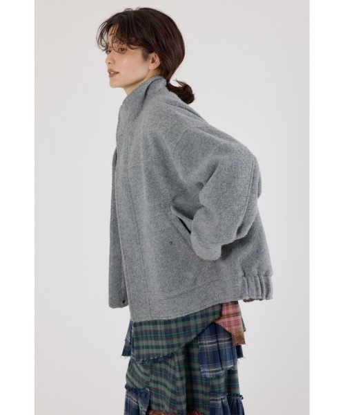 RODEO CROWNS WIDE BOWL（ロデオクラウンズワイドボウル）の「スライバービックブルゾン（ブルゾン・レディース・グレー/ブラック/ベージュ・FREE）」の12枚目の写真