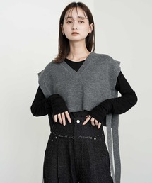 【Bulue.】Vネックニットベスト