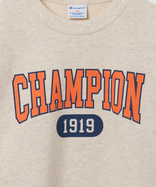 Champion(チャンピオン)の「【Champion(チャンピオン)】ロゴプリントスウェット(KIDS)(スウェット・キッズ・グレー/アイボリー/グリーン/ネイビー・120cm/130cm/140cm/150cm/160cm)」の11枚目の写真