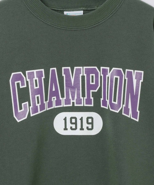 Champion(チャンピオン)の「【Champion(チャンピオン)】ロゴプリントスウェット(KIDS)(スウェット・キッズ・グレー/アイボリー/グリーン/ネイビー・120cm/130cm/140cm/150cm/160cm)」の12枚目の写真