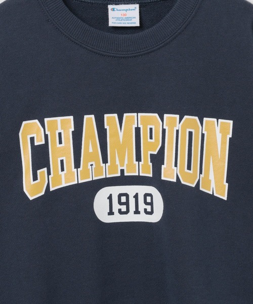 Champion(チャンピオン)の「【Champion(チャンピオン)】ロゴプリントスウェット(KIDS)(スウェット・キッズ・グレー/アイボリー/グリーン/ネイビー・120cm/130cm/140cm/150cm/160cm)」の13枚目の写真
