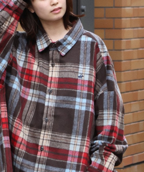 【BEVERLY HILLS POLO CLUB】シャギーチェックシャツ　完売品 BEVERLY HILLS POLO CLUB（ビバリーヒルズポロクラブ） ブラウス